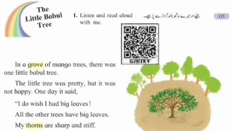The little Babul Tree Unit,3 English lesson for urdu medium