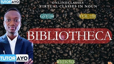 BIBLIOTHECA | GST104 | VOL1(B)