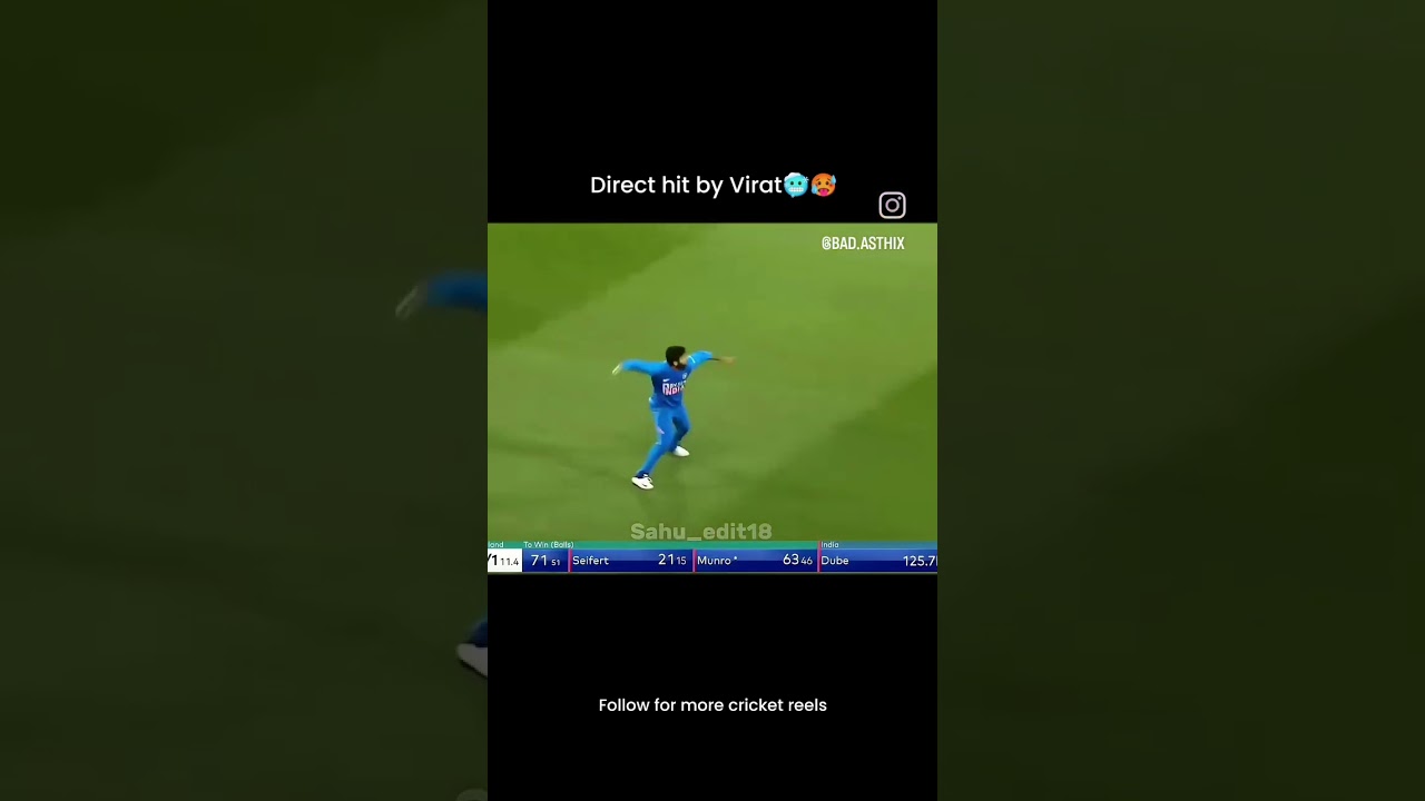 direct hit by virat kohli 👑