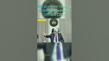 RBI governor clearing the Difference between UPI and CBDC | #upi #cbdc #upsc #economyforupsc #rbi