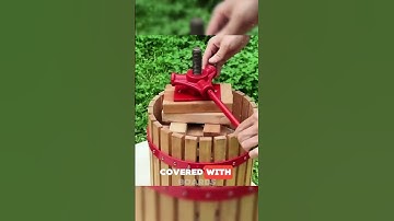 Classic Grape Pressing Technique in Action 🍇💪