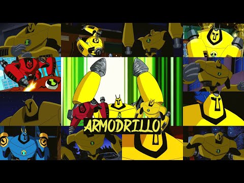 All armodrillo transformations in all Ben 10 series