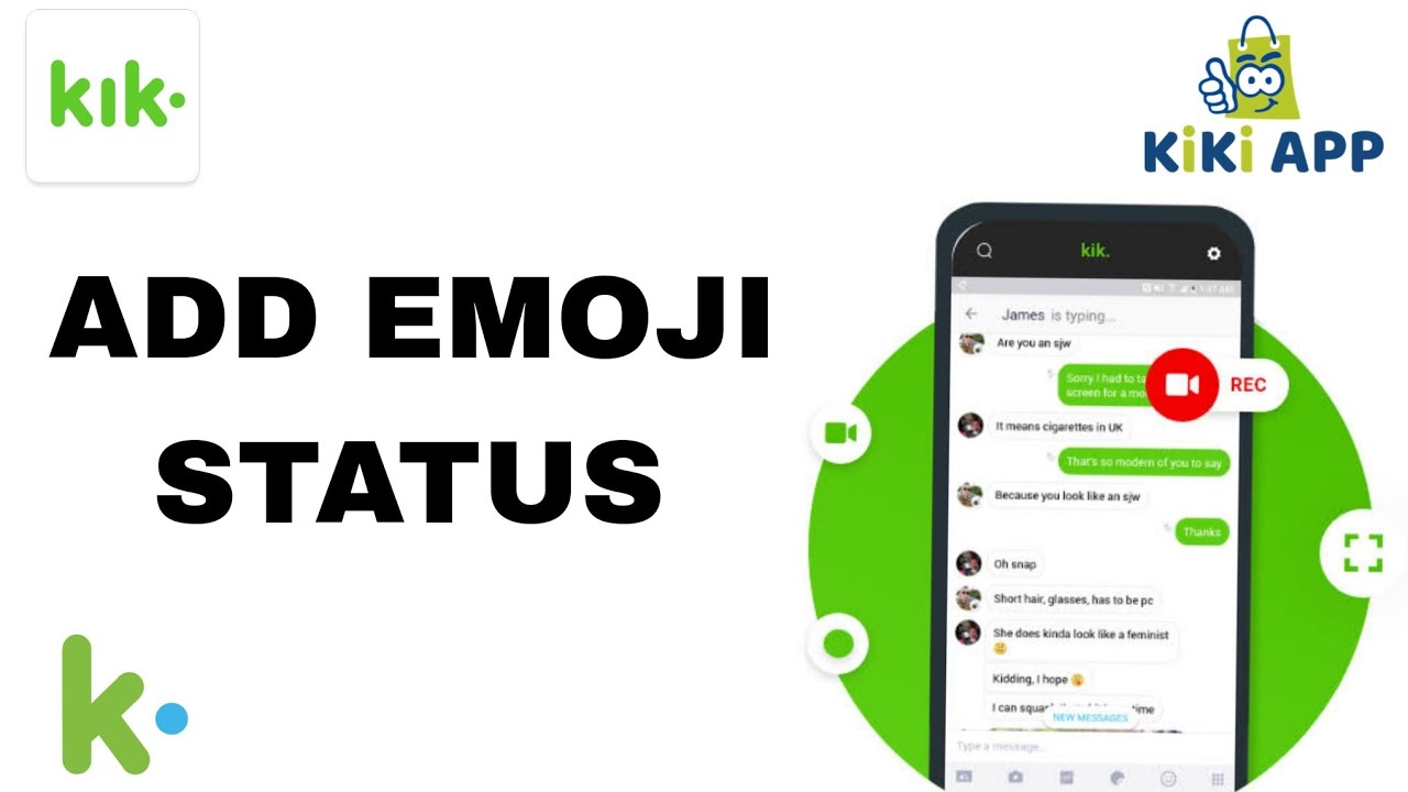 how-to-add-emoji-status-on-kik-messaging-and-chat-app-youtube