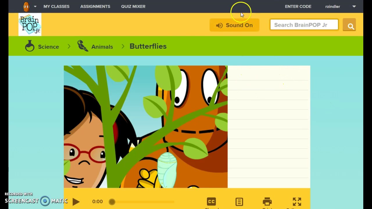 Brainpopjr Tutorial Screencast Butterflies