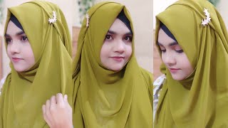 Hijab Style With Hair Clips,, Accessories || Full coverage 💚