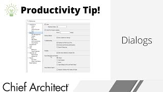 Productivity Tip- Dialogs