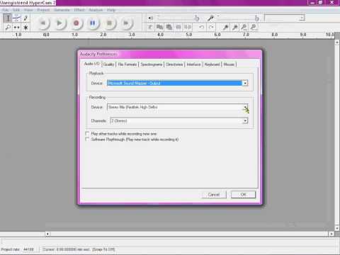 how to record sound from your computer using audacity (windows vista)