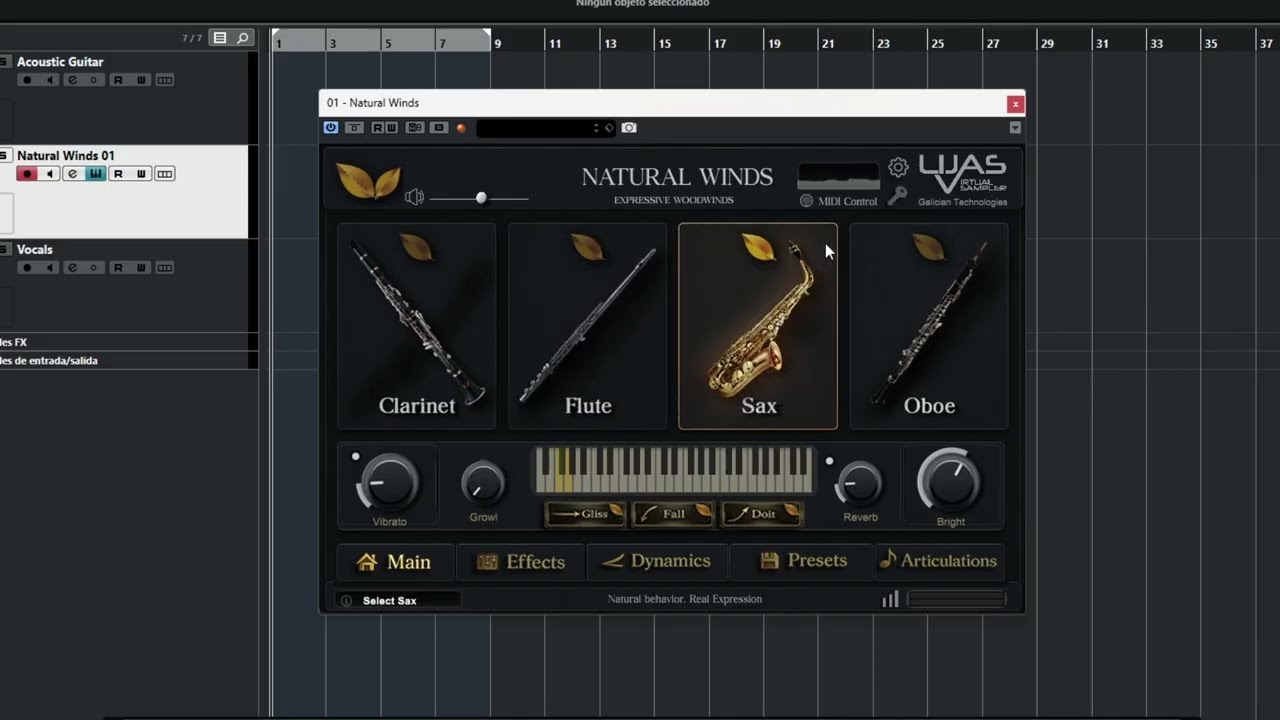 Lijas Virtual Sampler「Natural Winds VST3」クラリネット・フルート