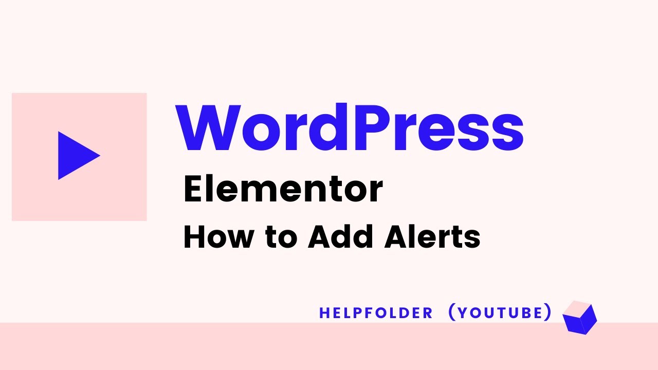 WordPress - How to Add Alert Widget in Elementor - YouTube