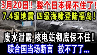 3月20日！整个日本保不住了！7.4级地震 四级海啸登陆福岛！废水泄露 核电站彻底保不住！联合国看了都摇头 救不了了... screenshot 5