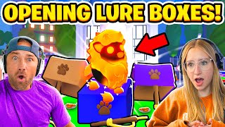 Opening Lure Traps To Get The Blazing Lion In Adopt Me Surprise Ending