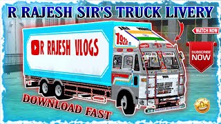 R RAJESH SIR'S TRUCK LIVERY 💥 DOWNLOAD NOW 🎉 REHAN YT 1111 #bussid #bussidmods #youtube screenshot 4