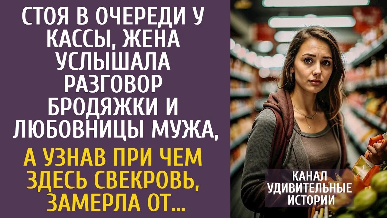 Стоя в очереди у кассы, услышала разговор бродяжки и любовницы мужа… А узнав про свекровь, заме