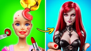 SMART vs DUMB Doll Makeover! 🧛💋 How to Become a Vampire! *Doll Makeover with Gadgets* screenshot 5