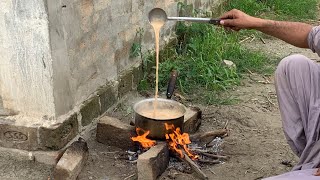 Making tea in village pure desi style