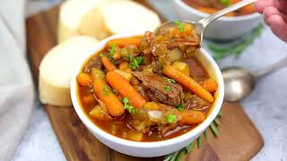 Easy Homestyle Beef Stew - Easy Slow Cooker Recipe - Freezer Meal - Beef Dinner Ideas