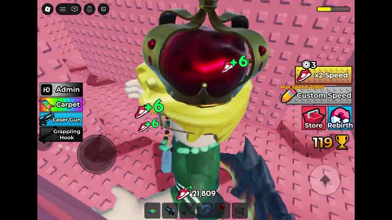 Every step equals +1 speed! (Goal: reach world 2)