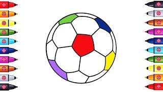 Information How to Draw Soccer Ball Coloring Pages for Kids, Learn Colours with Colored Markers News