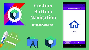 How to design Custom Bottom Navigation in Jetpack Compose | Android | Kotlin | Make it Easy