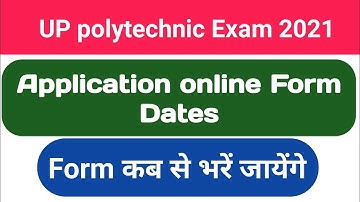 UP Polytechnic exam 2021 // Important dates //Jeecup 2021 exam date, application form