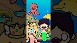 Tocaboca Weird Sea Creature Princess Peach and Mario ? shorts tocaboca tocalifeworld funny