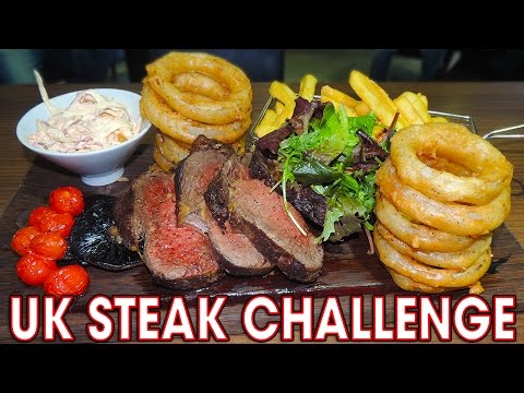 Delicious STEAK CHALLENGE in Southern England!!