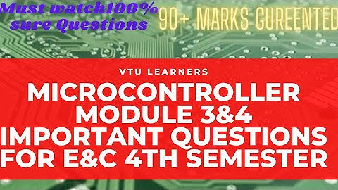 Vtu Ec microcontroller 4th sem module 3&4 important questions