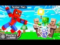 Playing MINECRAFT As SPIDER MAN! (web shooters)