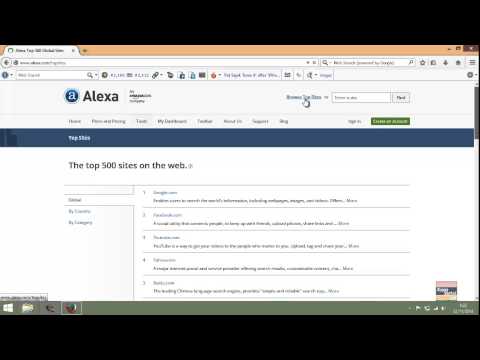 Cara mencari situs terpopuler dengan Alexa