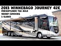 2013 Winnebago Journey 42E 1.5 BATH A Class 400HP Cummins Tag Axle Diesel Pusher - $186,900