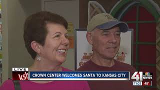 Santa arrives at Crown Center in Kansas City
