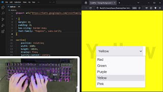 HTML CSS Dropdown Menu Tutorial: Change Background Color Dynamically