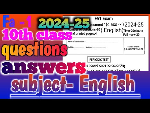 fa-1 exam 10th
