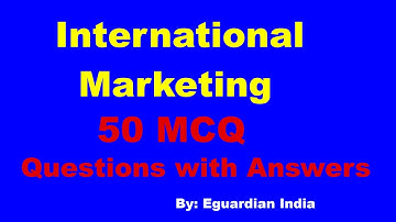 International Marketing MCQ Questions with Answers