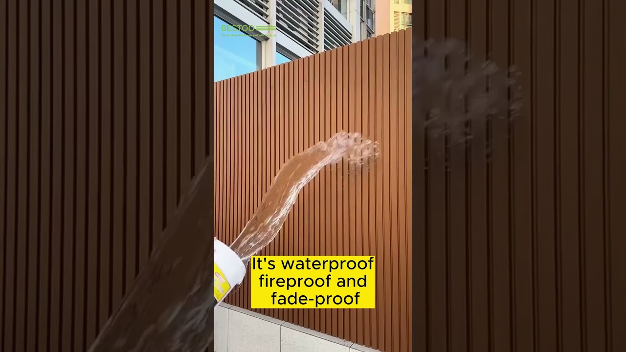 Build a nice looking Wall with Wood Composite Wall panels WPC CLADDING 