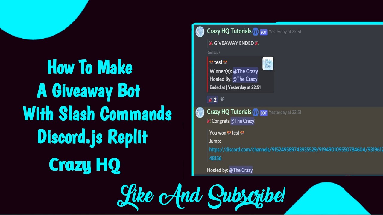 Code a discord giveaway bot by Querty2