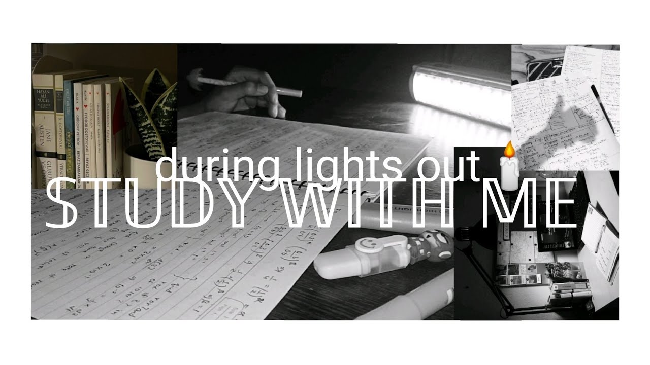STUDY WITH ME while lights are out🕯️🖤 | real sound | real time | led ...