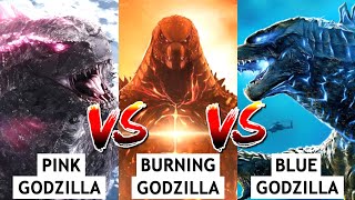 Blue Godzilla Vs Pink Godzilla Vs Burning Godzilla Battle Comparison | Godzilla x Kong | BNN Review