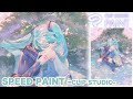 ミクの日に初音ミクを描いてみた2025【CLIP STUDIO PAINT　イラストメイキング】-SpeedPaint-