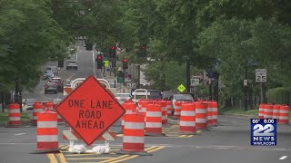 State Street reduced to two lanes near Springfield Central library