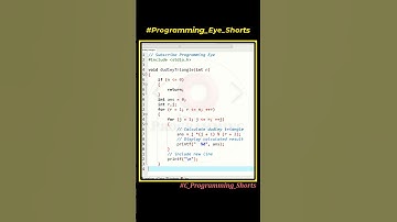 Print Dudley Triangle Pattern in C Programming | #Shorts