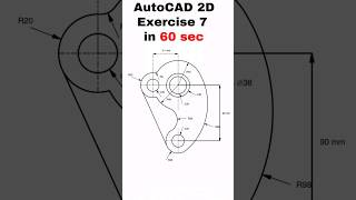 AutoCAD 2D Exercise 7 #shorts
