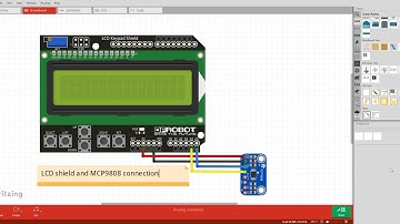 arduino lcd shield and mcp9808 example
