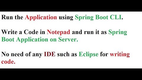 How to Run Application from Spring Boot CLI.