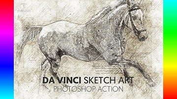 Photoshop Actions: Da Vinci Sketch Art Photoshop Action