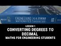 L1 Convert Degrees to Decimal Degrees Easily | Engineering Math Tips 📐