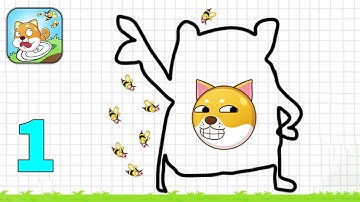 How to save a puppy from a bee? - Save The Dog - Draw to Save - Gameplay Walkthrough(iOS,Android)#1