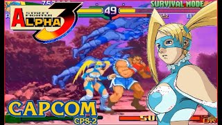 Street Fighter Alpha 3 Expert Difficulty Survival Mode R.Mika Playthrough