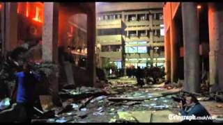 Government buildings on fire in Libya capital Tripoli following Nato airstrike