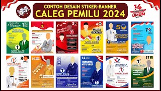 DESAIN STIKER/BANNER CALEG PEMILU 2024 TERBARU - obon chanel